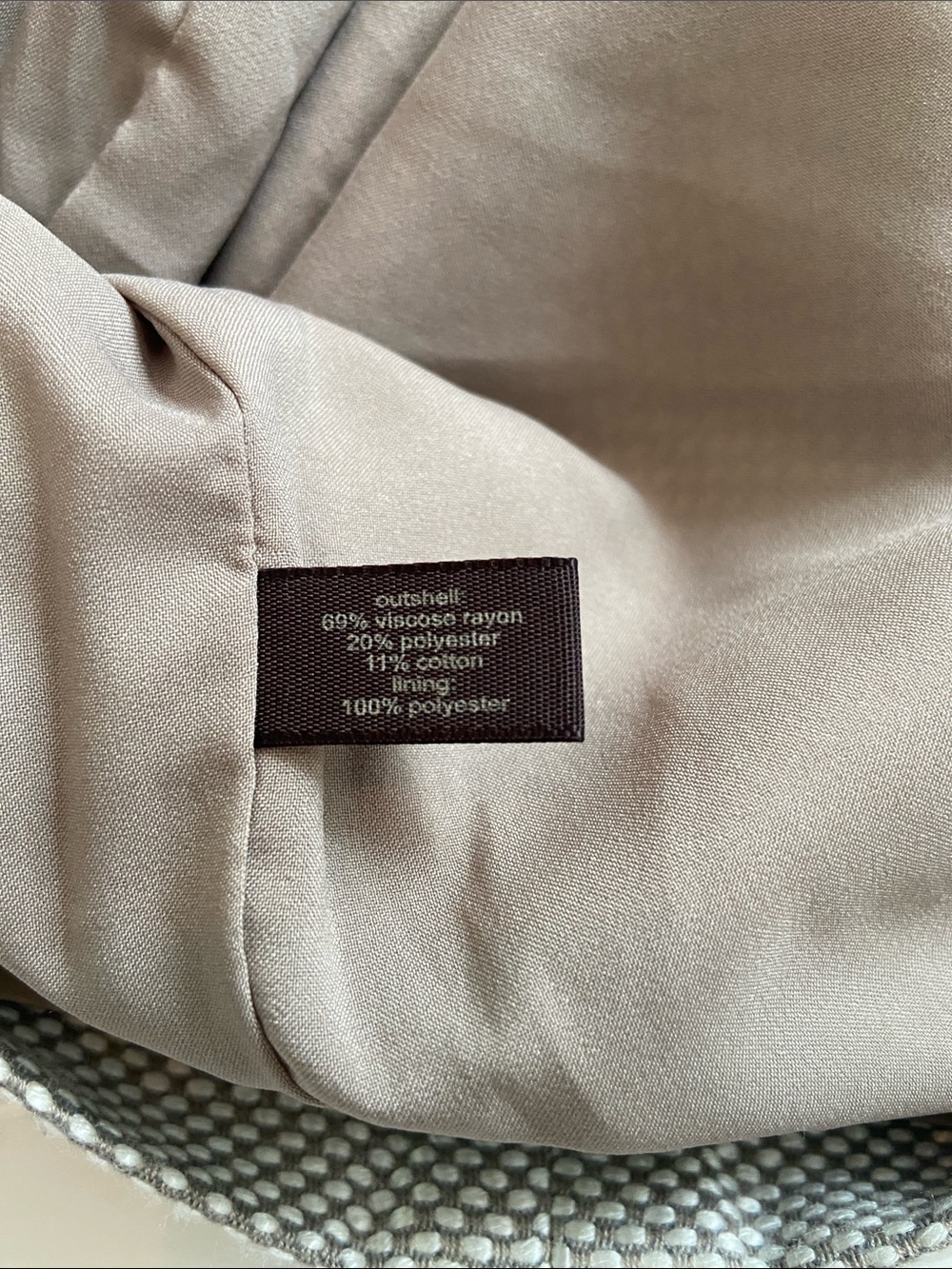 The Limited Tweed Mini Skirt Size 8 Embellished Waist Zip Beige‎ Office-Chic NWT - Picture 7 of 11